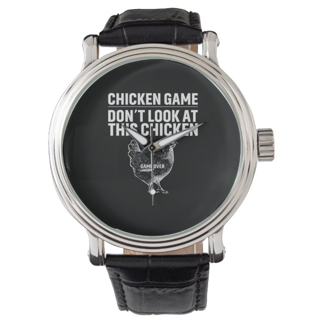 Chicken Art Chicken Game Horloge (Voorkant)