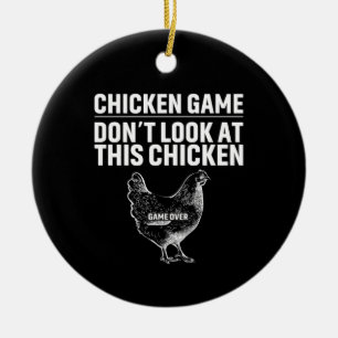 Chicken Art Chicken Game Keramisch Ornament