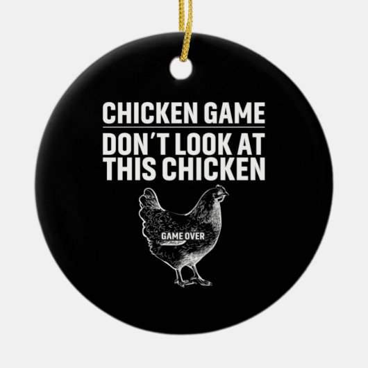 Chicken Art Chicken Game Keramisch Ornament (Voorkant)