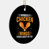 Chicken Art Chicken Wing Keramisch Ornament (Rechts)