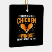 Chicken Art Chicken Wing Keramisch Ornament (Rechts)