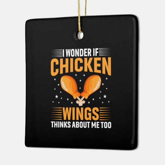 Chicken Art Chicken Wing Keramisch Ornament (Links)