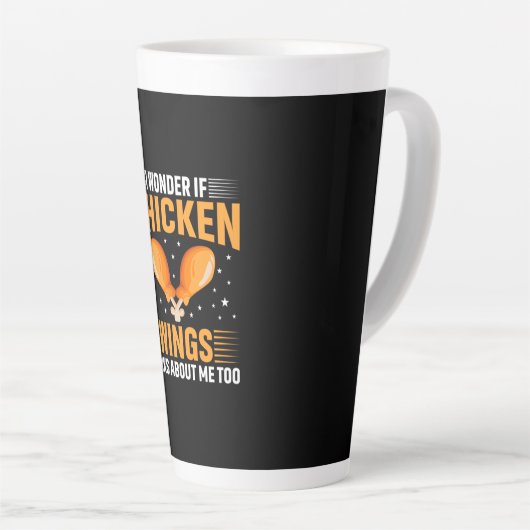 Chicken Art Chicken Wing Latte Mok (Rechterhoek)