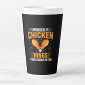 Chicken Art Chicken Wing Latte Mok (Voorkant)