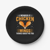 Chicken Art Chicken Wing Papieren Bordje (Voorkant)