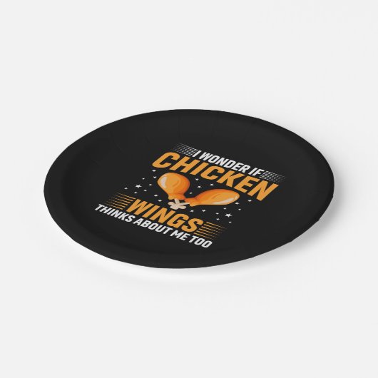 Chicken Art Chicken Wing Papieren Bordje (Gekanteld)