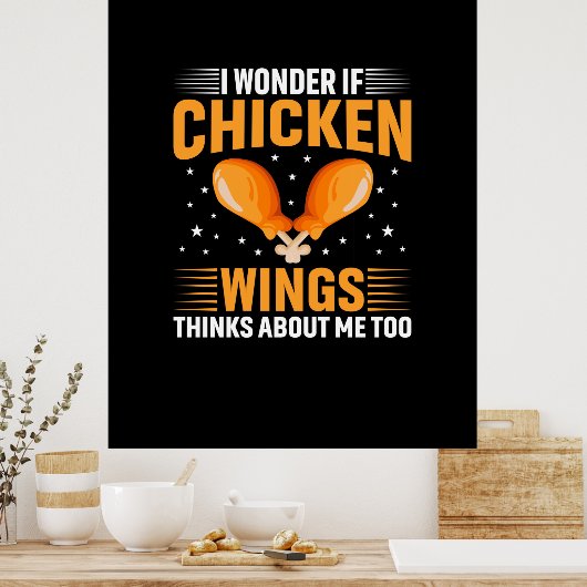 Chicken Art Chicken Wing Poster (Keuken)