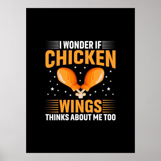 Chicken Art Chicken Wing Poster (Voorkant)