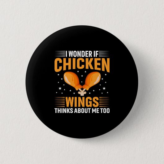 Chicken Art Chicken Wing Ronde Button 5,7 Cm (Voorkant)