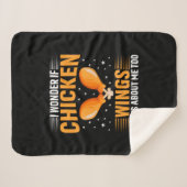 Chicken Art Chicken Wing Sherpa Deken (Voorkant (horizontaal))