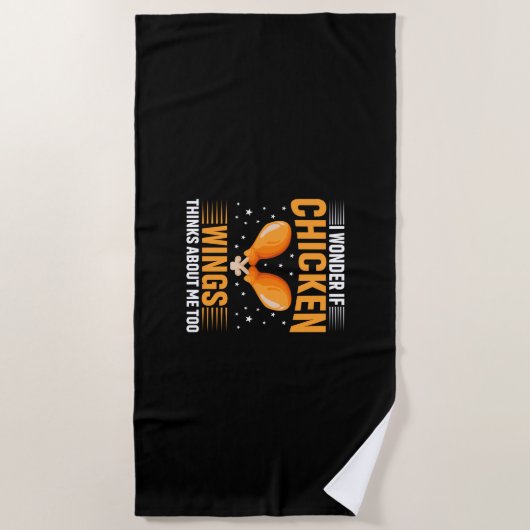 Chicken Art Chicken Wing Strandlaken (Voorkant)