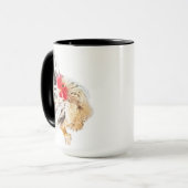 Chicken Art Coffee Mok Cup Rooster Farmhouse (Voorkant links)