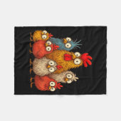 Chicken Art Crazy Chicken For Men Women Kid Boy Fa Fleece Deken (Voorkant (Horizontaal))