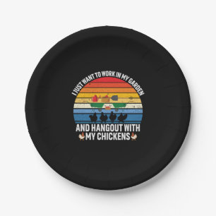 Chicken Art Hangout met mijn kippen Papieren Bordje