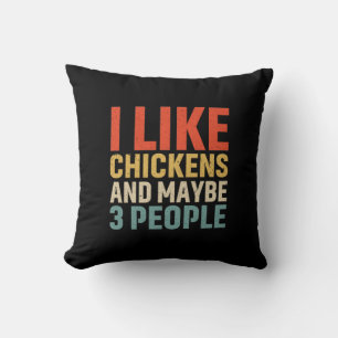 Chicken Art I hou van kippen Kussen