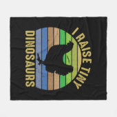 Chicken Art I Raise Tiny Dinosaurs Fleece Deken (Voorkant (Horizontaal))