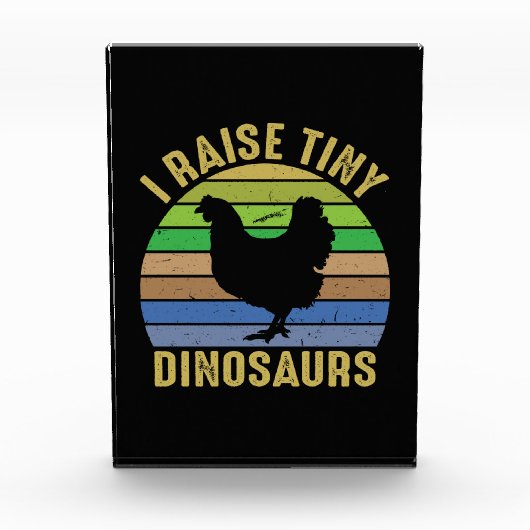 Chicken Art I Raise Tiny Dinosaurs Fotoblokken (Voorkant)
