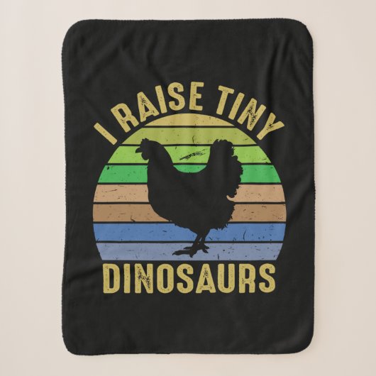 Chicken Art I Raise Tiny Dinosaurs Sherpa Deken (Voorkant)