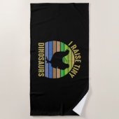 Chicken Art I Raise Tiny Dinosaurs Strandlaken (Voorkant)