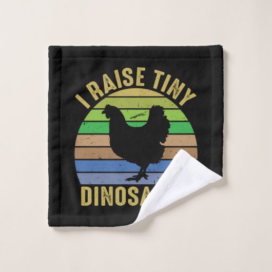 Chicken Art I Raise Tiny Dinosaurs Washandje (Wasdoekje)