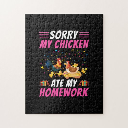 Chicken Art My Chicken Ate My Homework Legpuzzel (Verticaal)