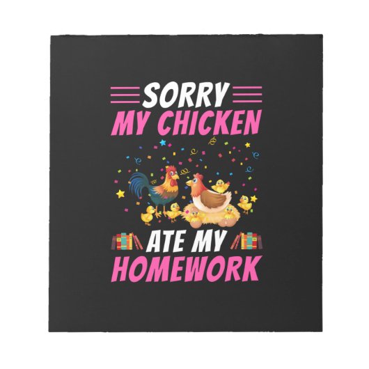 Chicken Art My Chicken Ate My Homework Notitieblok (Voorkant)