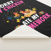 Chicken Art My Chicken Ate My Homework Sherpa Deken (3/4)