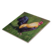 Chicken Art Stuart Bantam Haan Tegeltje (Zijkant)