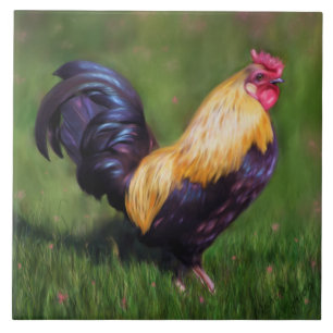Chicken Art Stuart Bantam Rooster Tegeltje