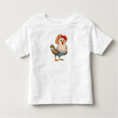 Chicken as Farmer with Hat Kinder Shirts (Voorkant)