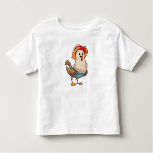 Chicken as Farmer with Hat Kinder Shirts