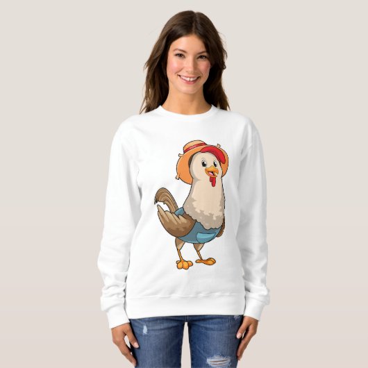 Chicken as Farmer with Hat Trui (Voorkant volledig)