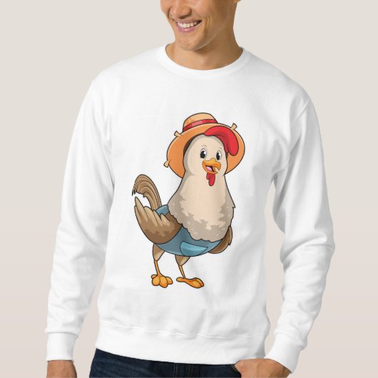 Chicken as Farmer with Hat Trui (Voorkant)