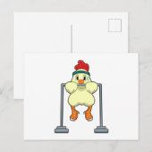 Chicken at Fitness Pull-ups Briefkaart (Voorkant / Achterkant)