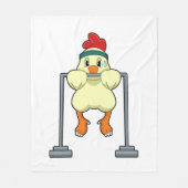 Chicken at Fitness Pull-ups Fleece Deken (Voorkant)