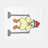 Chicken at Fitness Pull-ups Fleece Deken (Voorkant (Horizontaal))