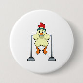 Chicken at Fitness Pull-ups Ronde Button 7,6 Cm (Voorkant)