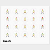 Chicken at Fitness Pull-ups Ronde Sticker (Vel)