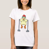 Chicken at Fitness Pull-ups T-shirt (Voorkant)