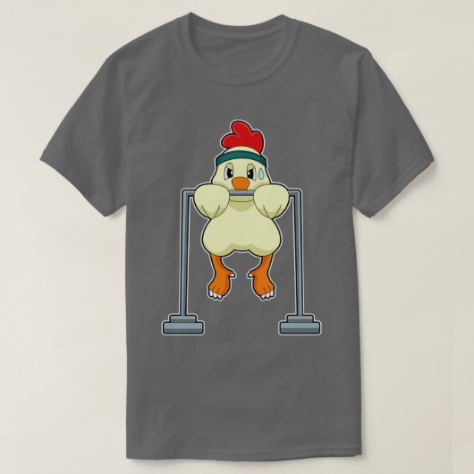 Chicken at Fitness PullUps T-shirt (Design voorkant)