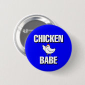 Chicken Babe Jeopardy categorie - De gouden meisje Ronde Button 5,7 Cm (Voorkant /achterkant)