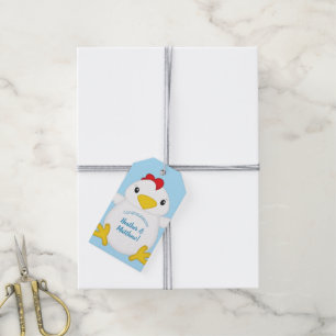 Chicken Baby shower Blue Boy Cadeaulabel
