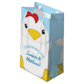 Chicken Baby shower Blue Boy Klein Cadeauzakje (Achterkant Gekanteld)