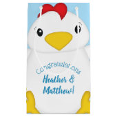 Chicken Baby shower Blue Boy Klein Cadeauzakje (Voorkant)