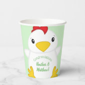 Chicken Baby shower Boerderij Papieren Bekers (Achterkant)