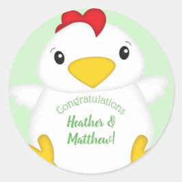 Chicken Baby shower Boerderij Ronde Sticker
