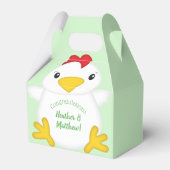 Chicken Baby shower Green Bedankdoosjes (Achterkant)