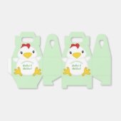 Chicken Baby shower Green Bedankdoosjes (Uitgevouwen)
