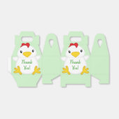 Chicken Baby shower Green Bedankdoosjes (Uitgevouwen)