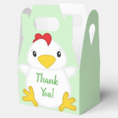 Chicken Baby shower Green Bedankdoosjes (Geopend)